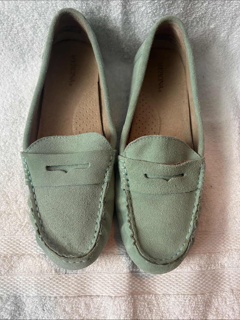 Merona Mint Green Suede Penny Loafers - Women